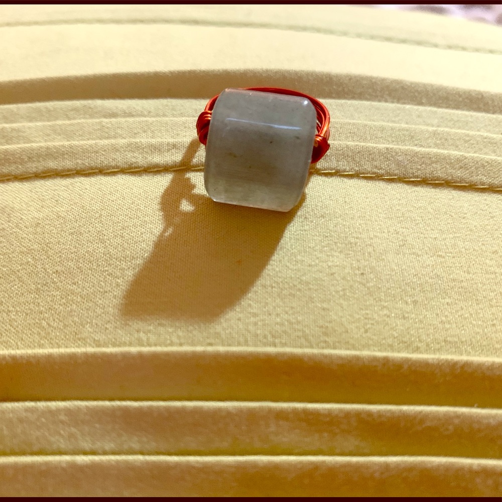 4/$20 Jade and copper ring.